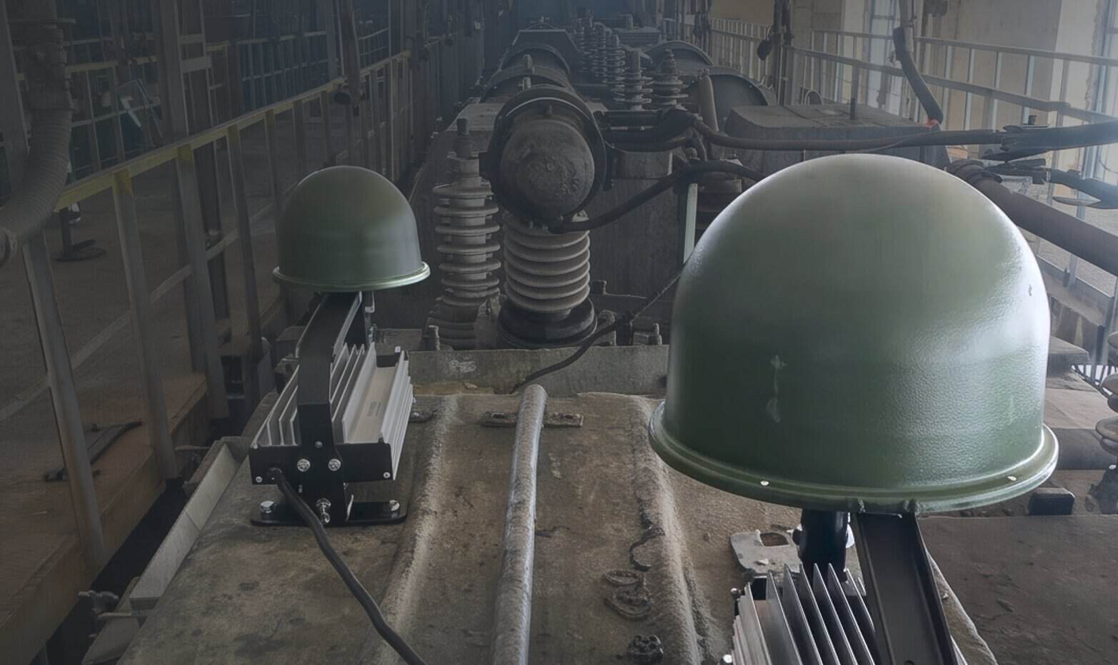Потяг «Укрзалізниці» із комплексом РЕБ «ШАТРО АНТИ МЕШ». Серпень 2026 року. Фото Unwave