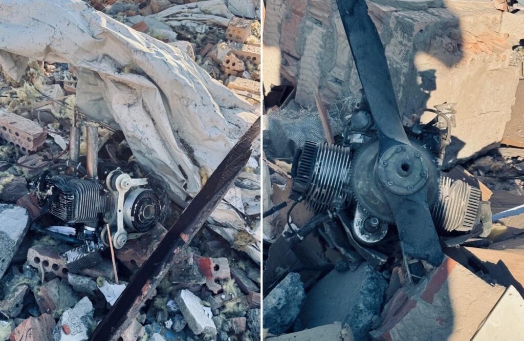 Engines from Shahed drones that attacked the Tabaky border crossing. August 21, 2026. Photo credits: State Border Guard Service of Ukraine