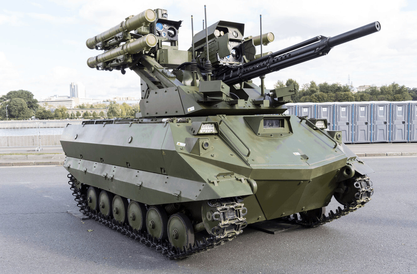 An Uran-9 combat robotic vehicle. Photo from open sources