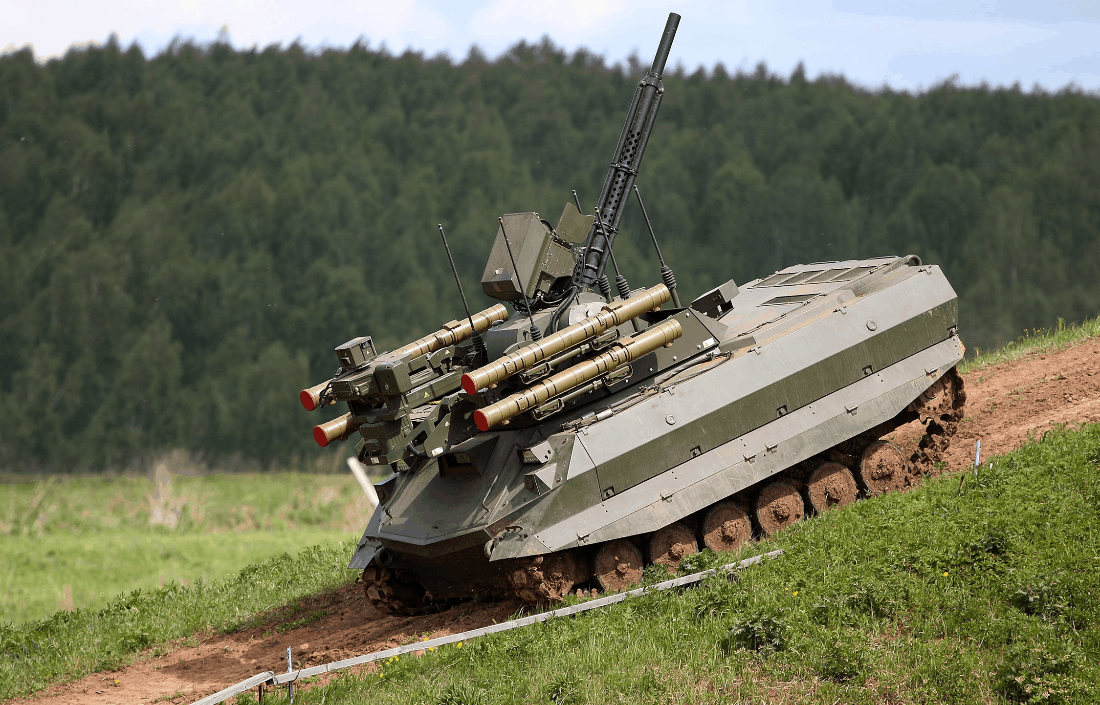 An Uran-9 combat robotic vehicle. Photo from open sources
