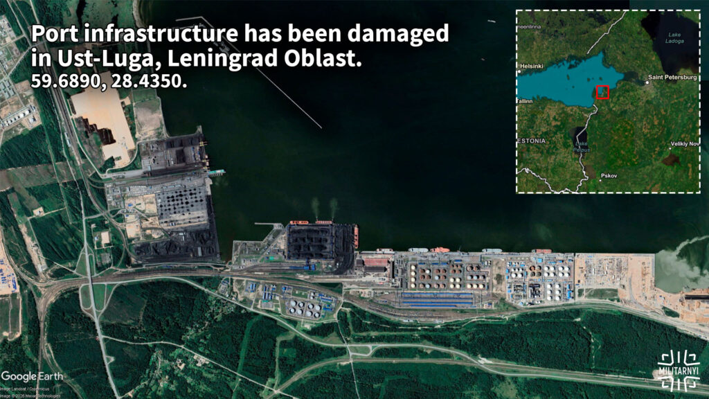Location of Russia’s Ust-Luga port in the Leningrad region. Source: Militarnyi