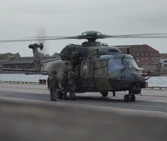 Гелікоптер NH 90 який залучали для навчань "Red storm Charlie" Фото: Бундесвер