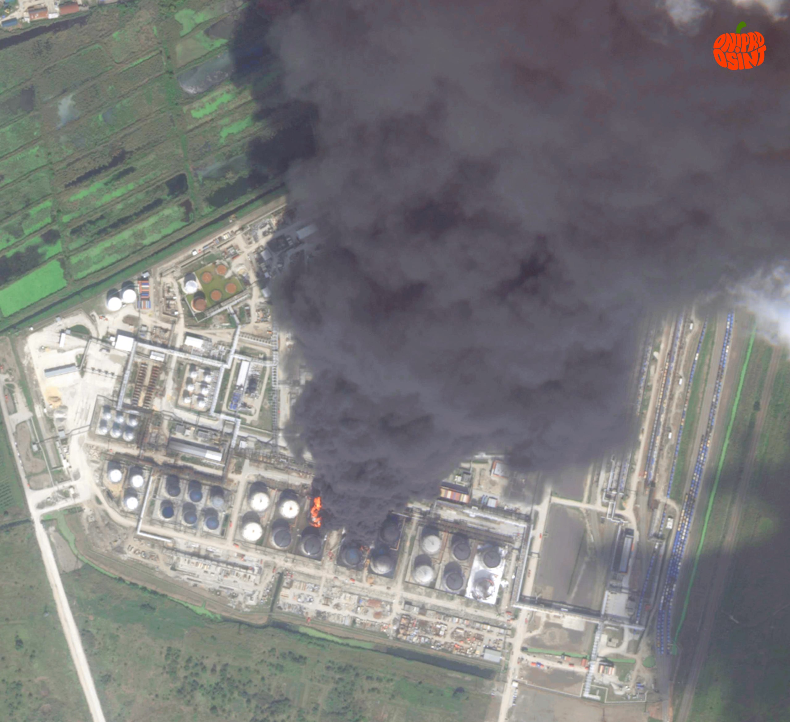 Drones Destroy Two Oil Storage Tanks at Slavyansk-on-Kuban Refinery on September 13