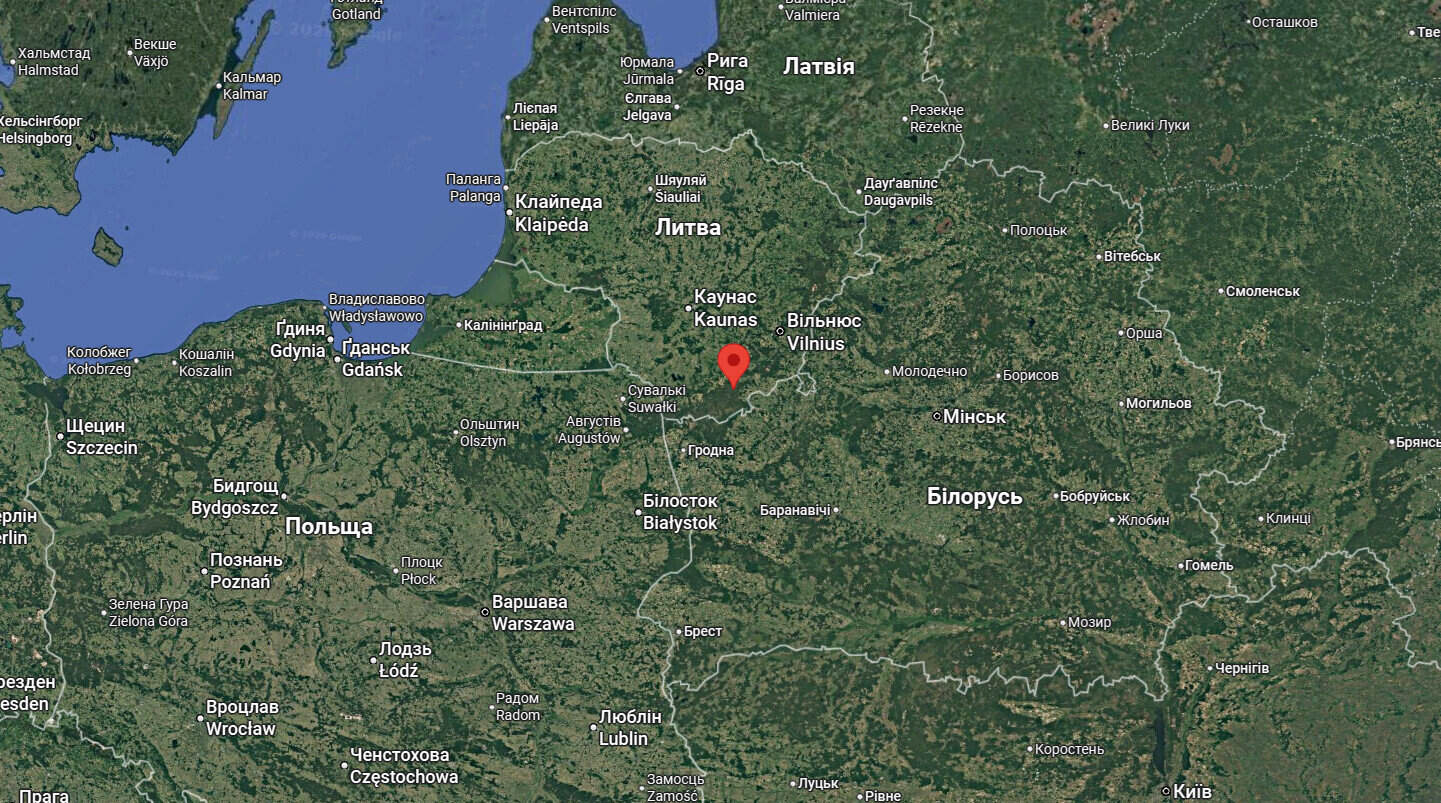 Varėna, Lithuania. Source: Google Maps