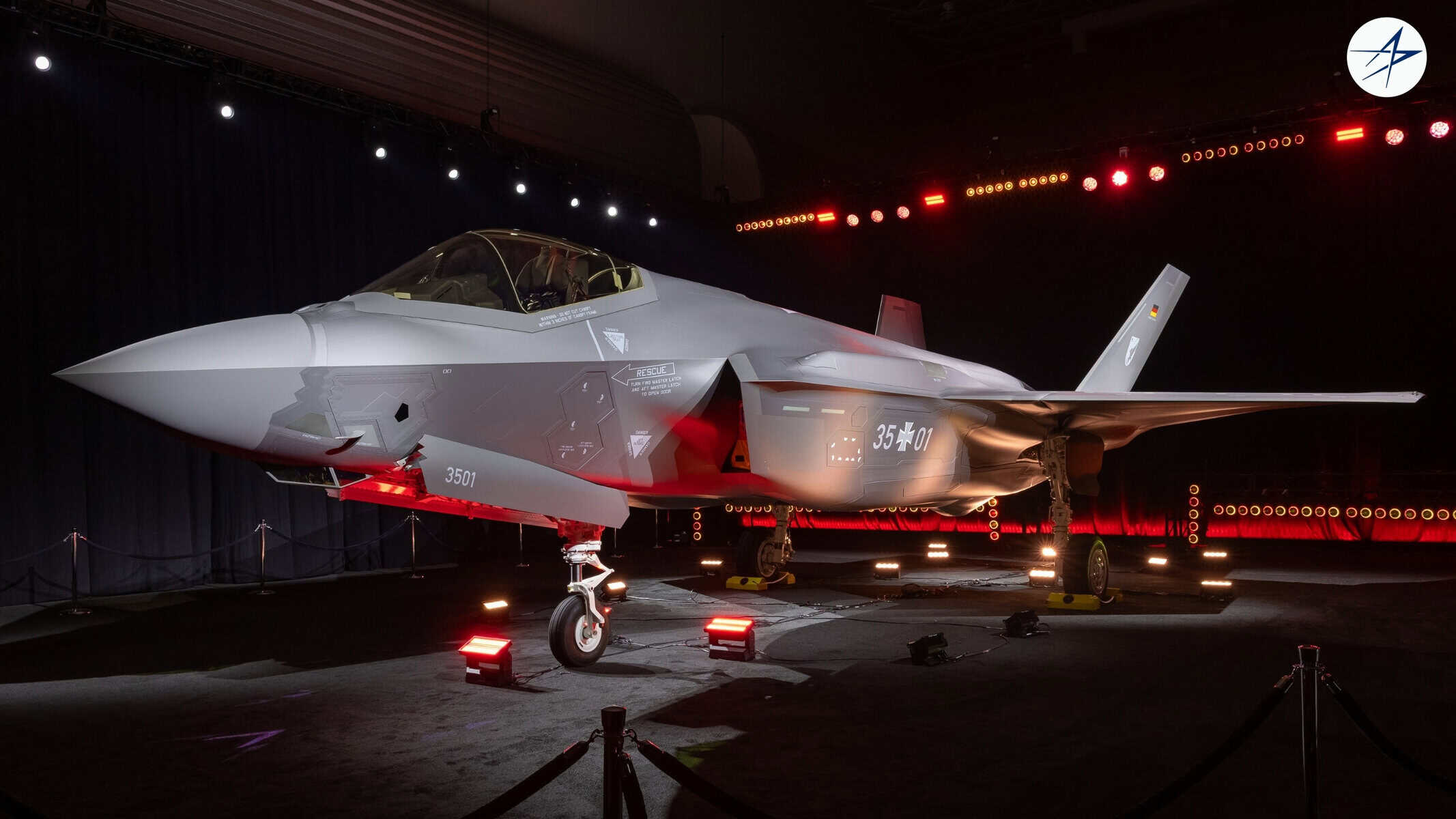 Перший F-35 для Німеччини під час урочистої церемонії передачі. Фото Lockheed Martin