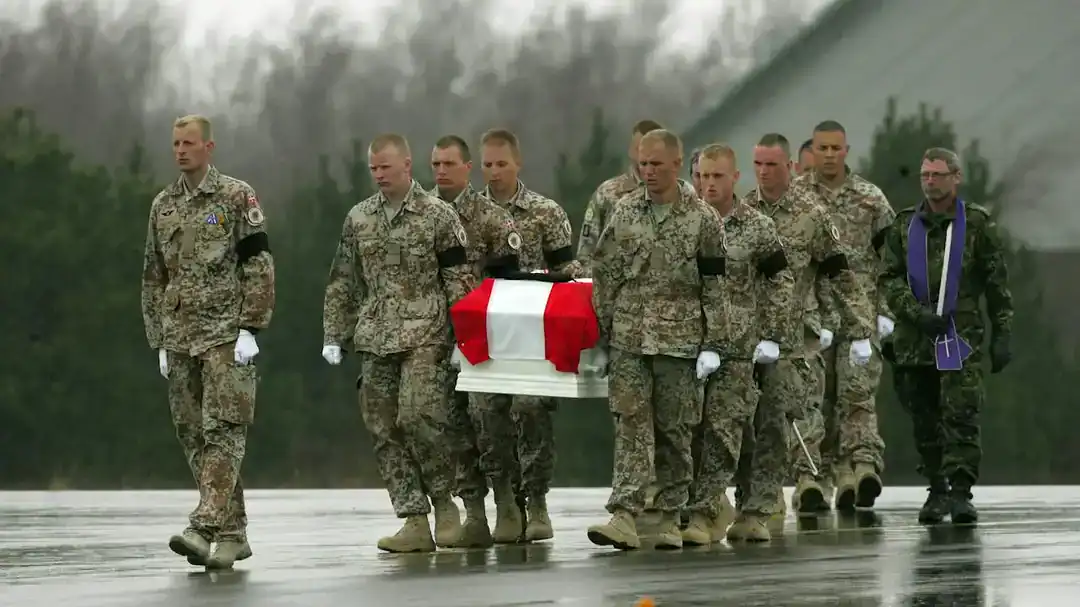 Burial of a Danish soldier. Photo: Ritzau