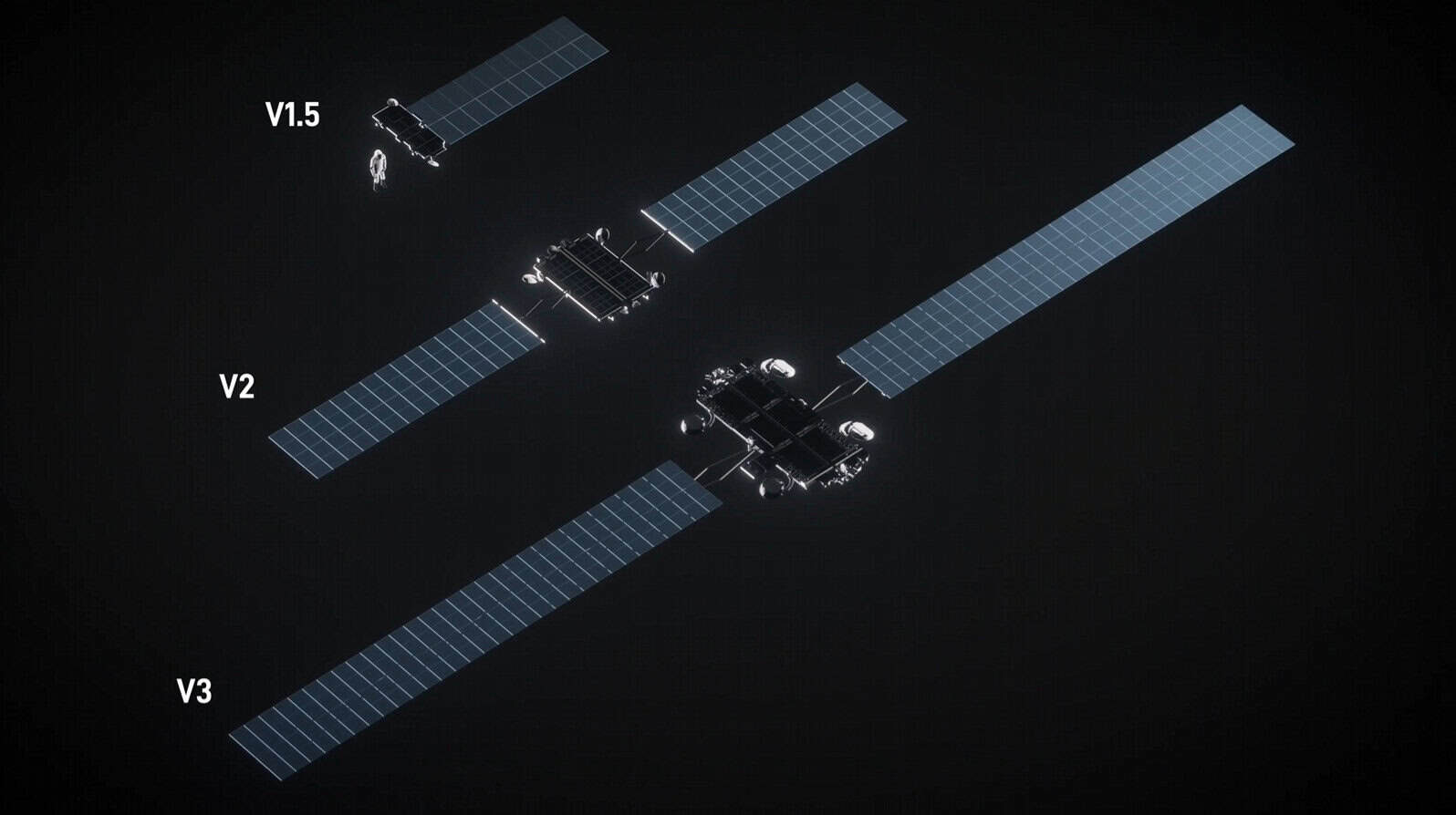 Супутники Starlink. Ілюстрація SpaceX