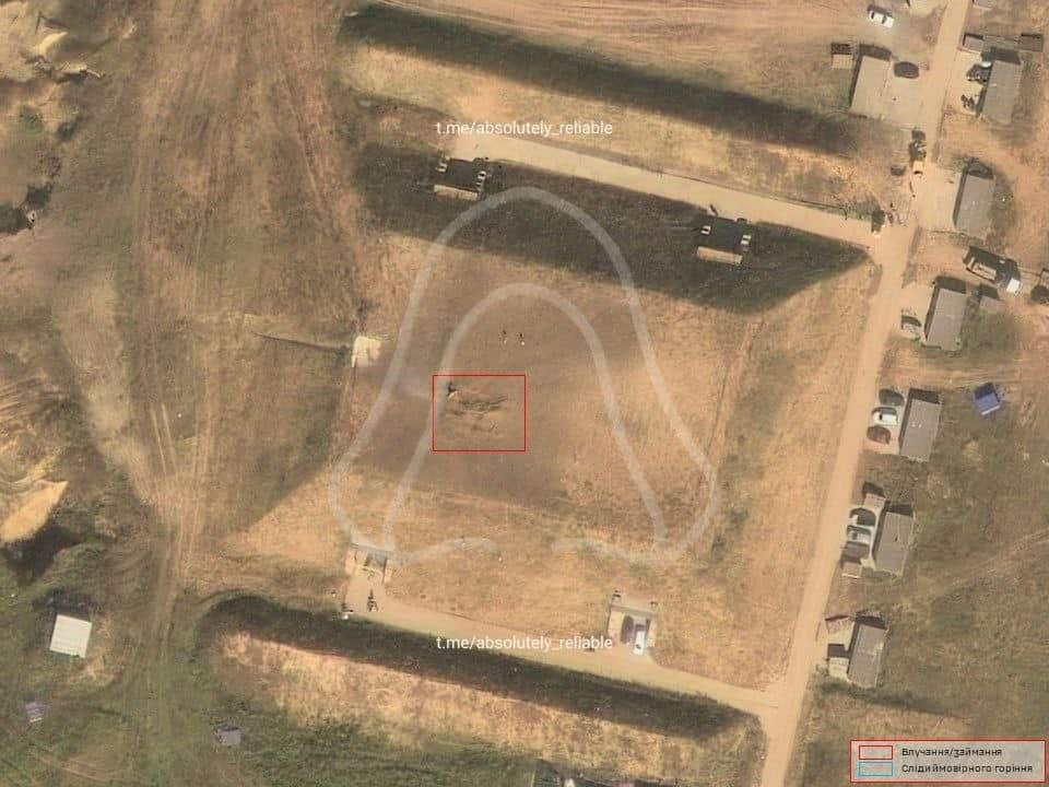 Уражений російський дронопорт "Цимбулова" в Орловській області. 21 вересня 2026 року. Супутниковий знімок від @t.me/absolutely_reliable