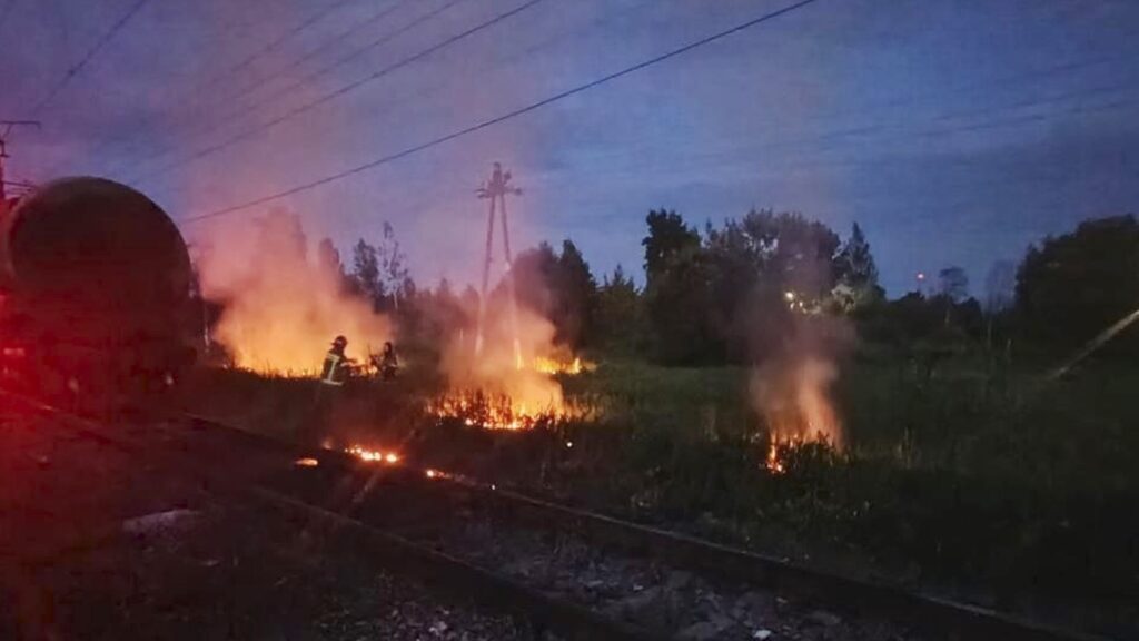 The site of the bombing of Russian facilities on the railroad in Taldom on June 11, 2026. Photo credits: t.me/dmitrov_gorod
