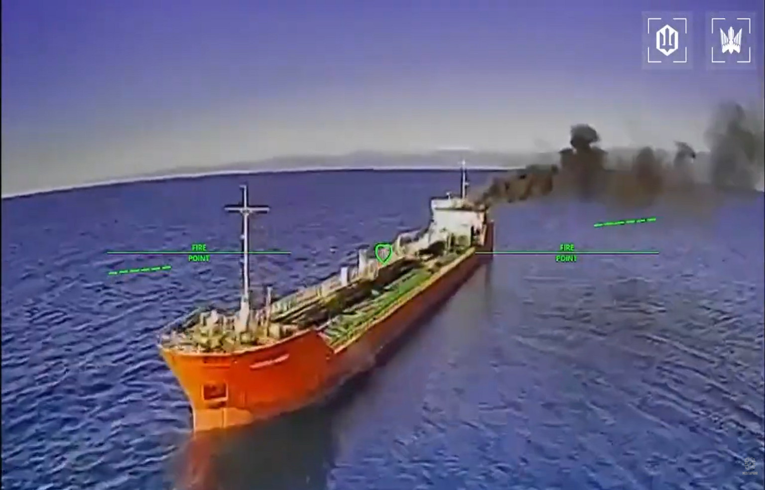 Ukrainian Drone Maneuvers Under Fire From Russian Helicopter and Strikes Tanker