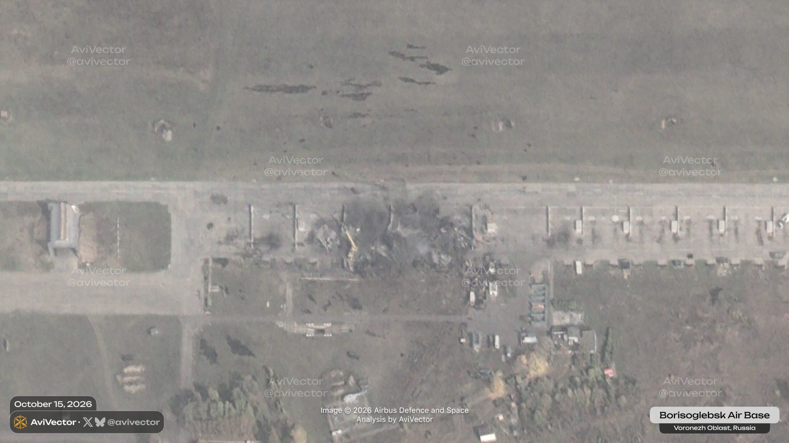 At Least Four Su-34s Destroyed by Missile Strike at Borisoglebsk Air Base