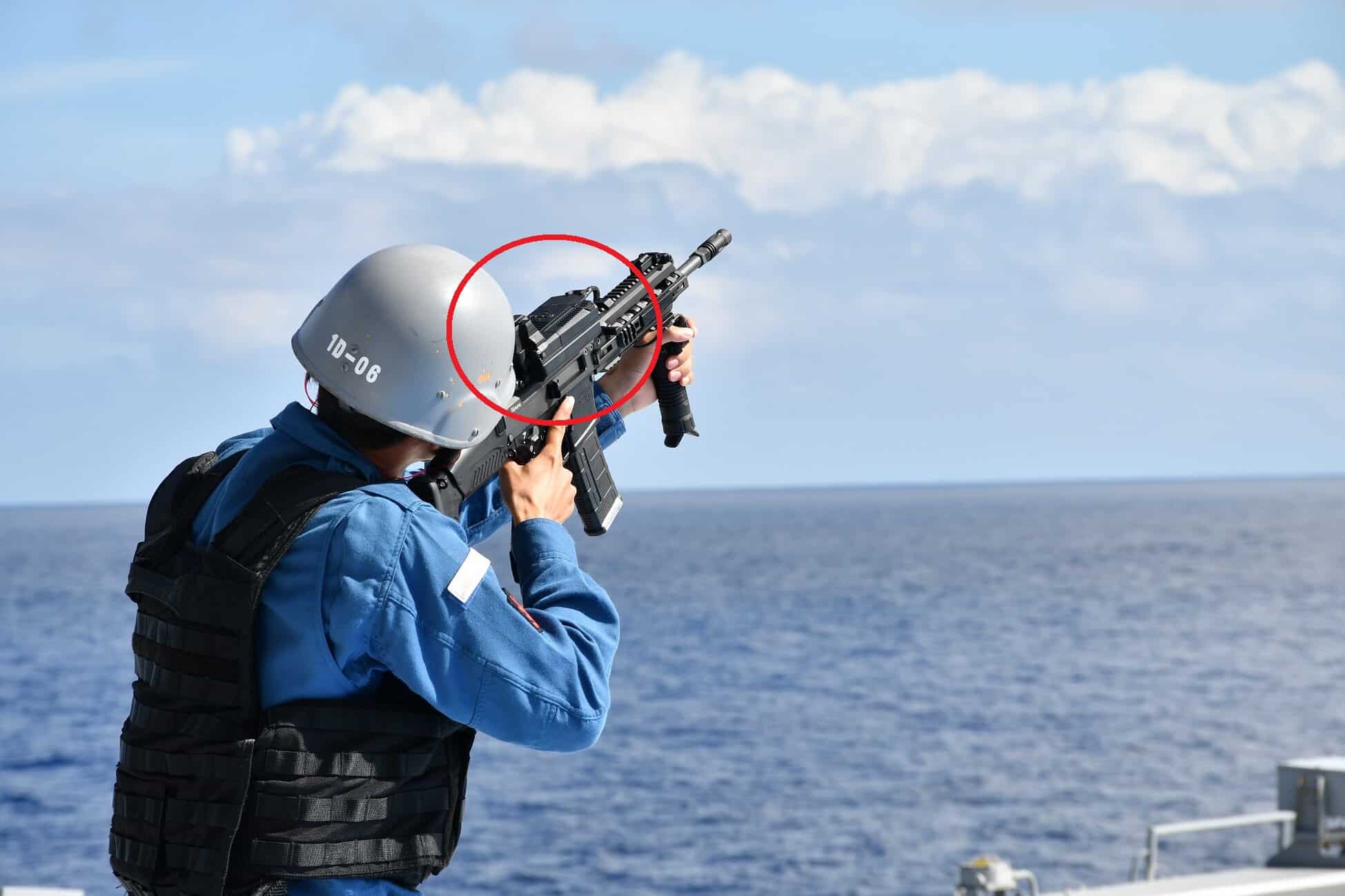 Japanese Sailors Armed with SMASH 3000 Anti-Drone Sights