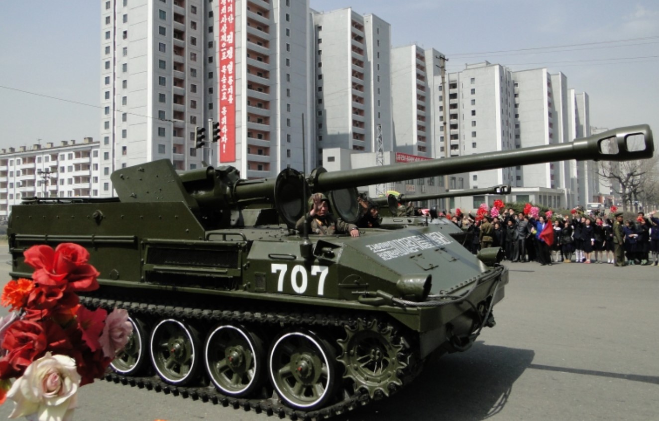 North Korea Deploys 122 mm Self-Propelled Guns Near South Korean Border, With Barrels Pointed South