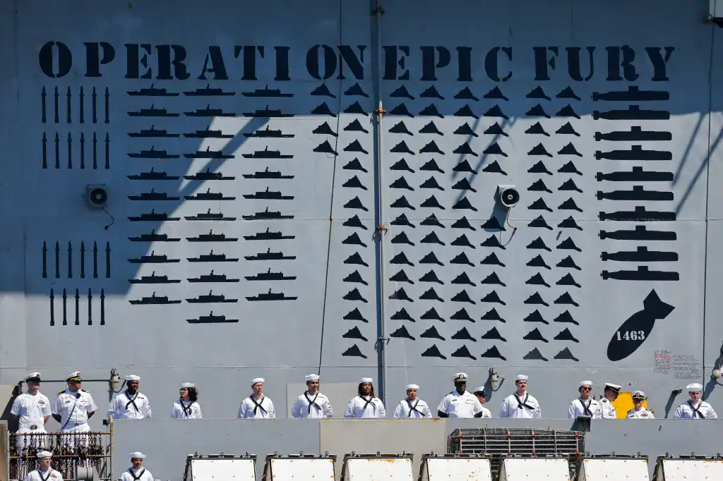 USS Abraham Lincoln Returns to USA With Markers Indicating Destroyed Iranian Targets: 103 Drones, 34 Ships, and 10 Submarines