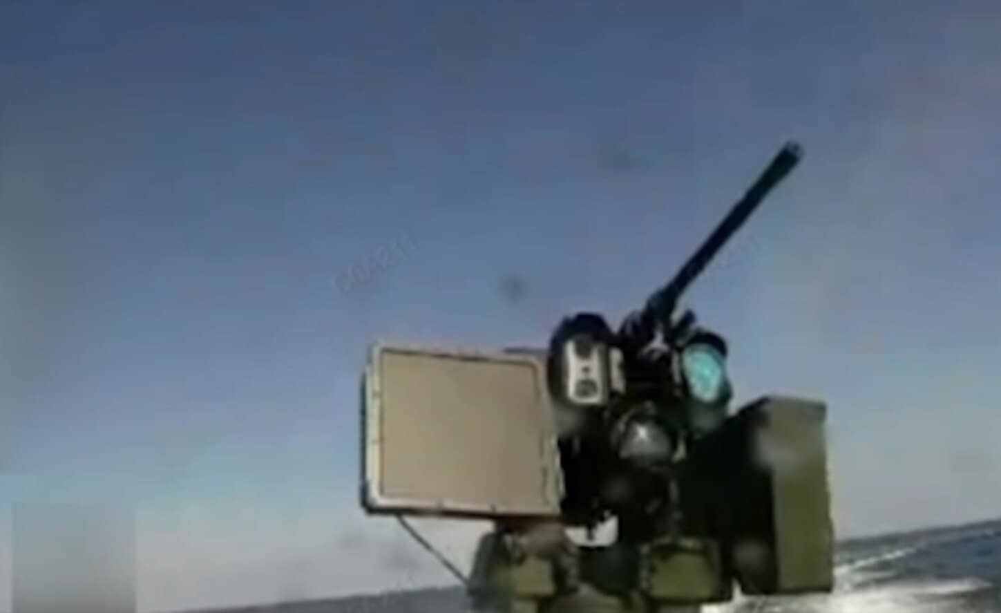 Sargan-3000 USV Shoots Down Russian Shahed Using Turret