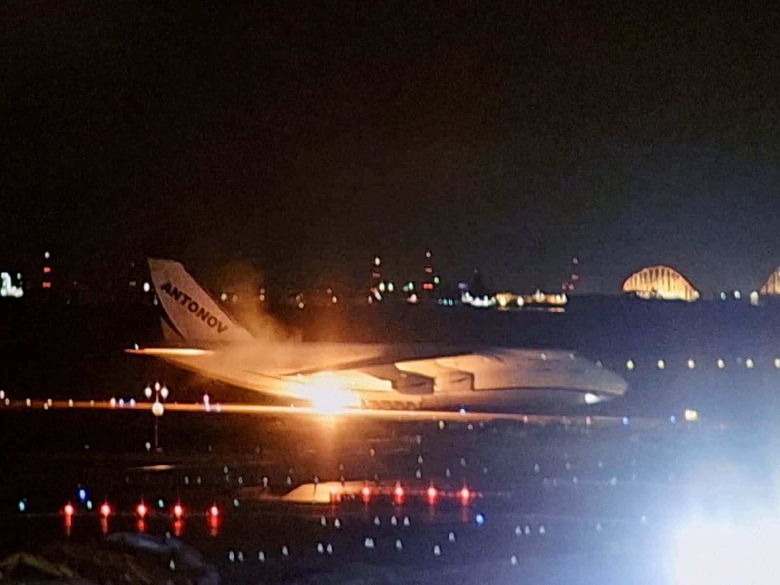 Ukrainian An-124 Ruslan Catches Fire During Landing in Japan