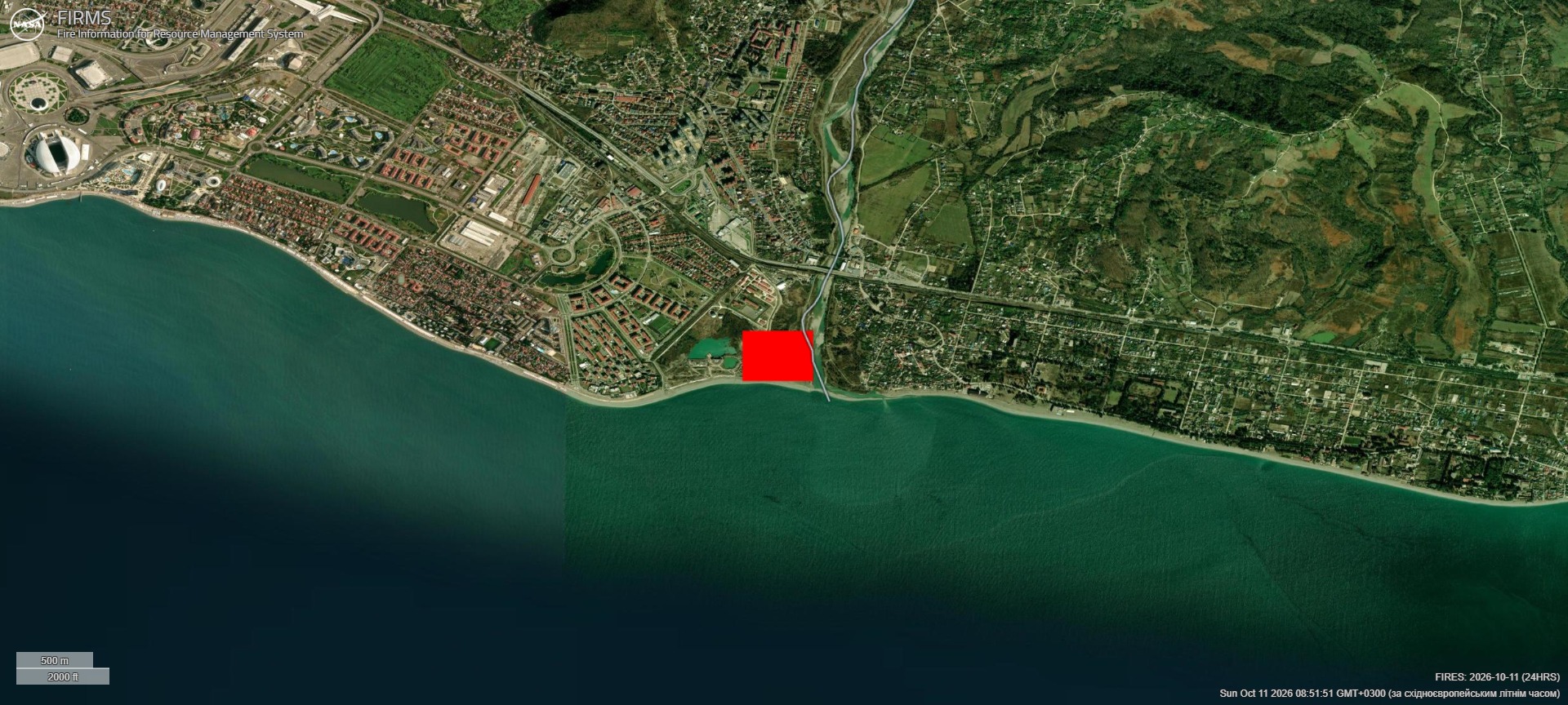 Russian Air Defense Position Catches Fire in Sochi After Drone Attack
