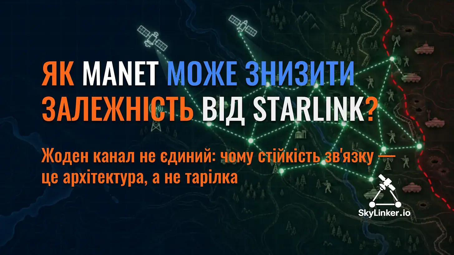 Як MANET може знизити залежність від Starlink?