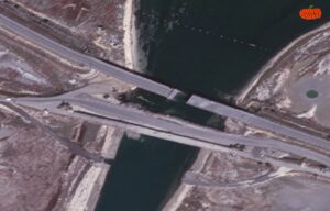 A destroyed span of the Chonhar Road Bridge, September 30, 2026. Source: Dnipro OSINT