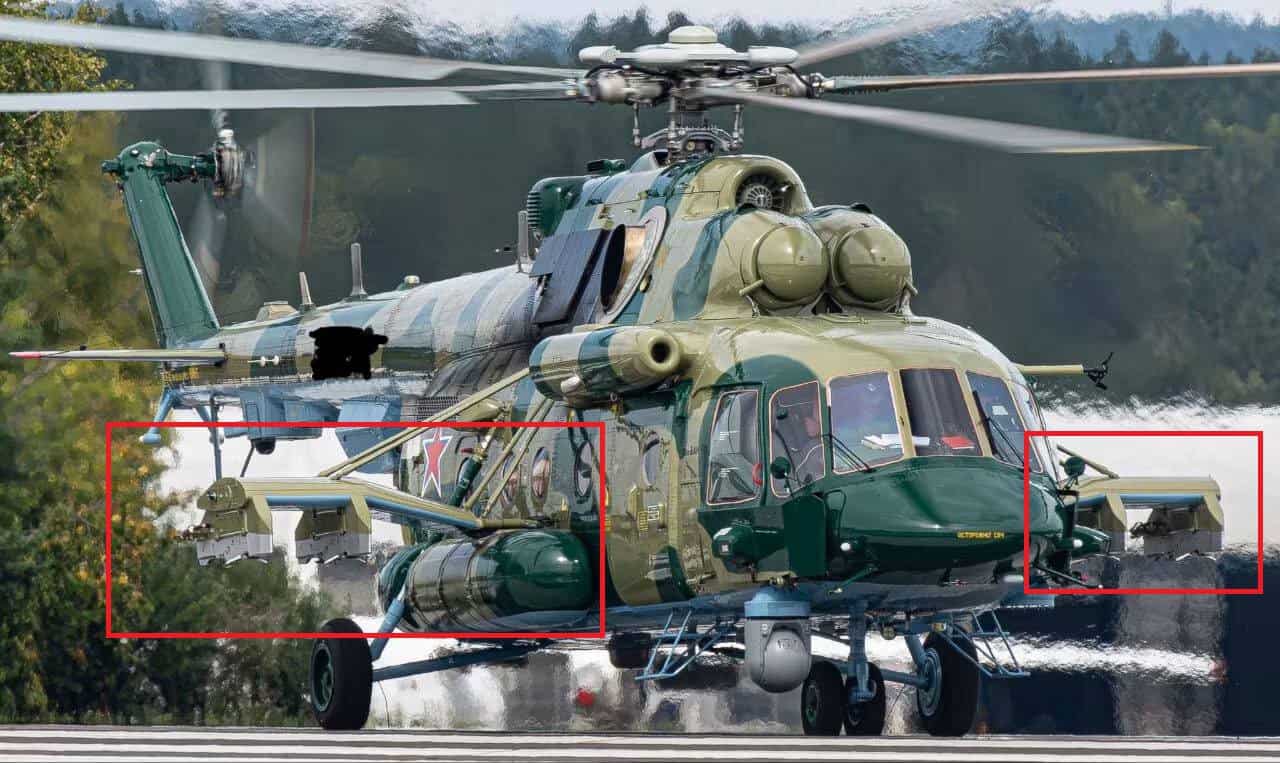 Росіяни випробовують на Ми-8 нові балкові тримачі, ймовірно, для ракет і дронів