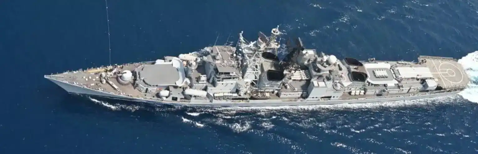 An Indian Navy Ranvir-class destroyer. Photo credits: Indian Navy.